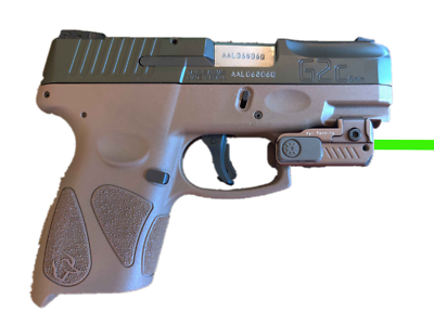 Ade Advanced Optics HG54G Green Laser Sight - Rechargeable For Springfield Hellcat 9MM Pistol