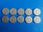 ALUMINIUM COINS LOT - 1 ZLOTY  1987. TOTAL 10 COINS.