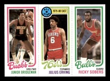 1980 Topps Basketball #22 Bridgeman Erving Sobers NM/MT *e6