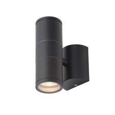 LED OUTDOOR WALL LIGHTS MATT BLACK ANTHRACITE UP/DOWN ADJUSTABLE PIR COASTAL