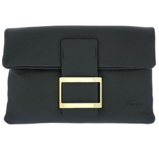 Fioretta Italian Genuine Leather Wristlet Crossbody Shoulder Bag Clutch Handbag