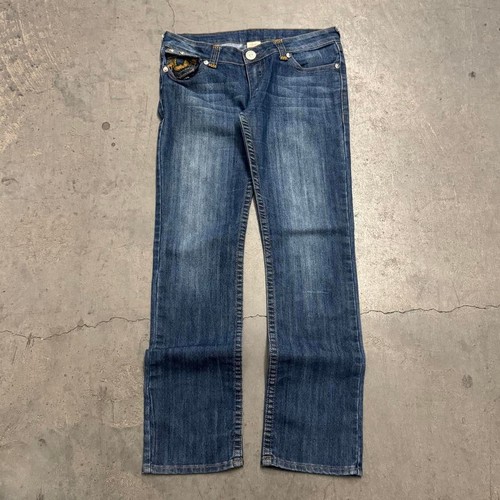 y2k true religion joey super t thick stitch flaps jeans 34x32 chief keef grunge - Picture 3 of 8