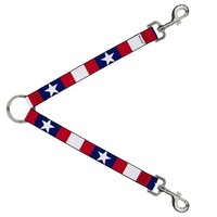 Dog Leash Splitter Stars & Stripes Ribbon Red/Blue/White (Us Import)
