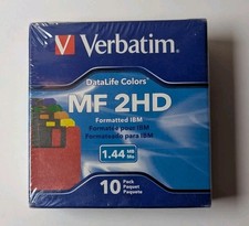 Verbatim Data Life - IBM Formatted MF 2HD 3.5 Disks Microdisks 10 Pack - Sealed