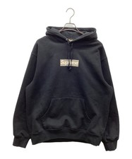 SUPREME/BURBERRY Pullover Hoodie/ Black/ Size L