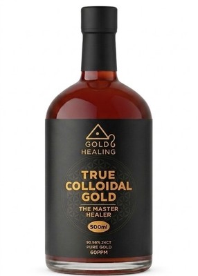 Gold Healing True COLLOIDAL Gold 500ml - 99,99% 24ct Pure Gold, Made in UK