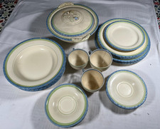 Newhall Pottery Hanley Diana Caernarvon 27 piece Collection Saucer Plates