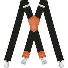 Heavy Duty Men Trousers Wide Braces with 4 Strong Clips X Style Suspenders Belts
