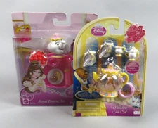 Disney Beauty & The Beast Royal Dining Set & Miniature Tea Set, Both New