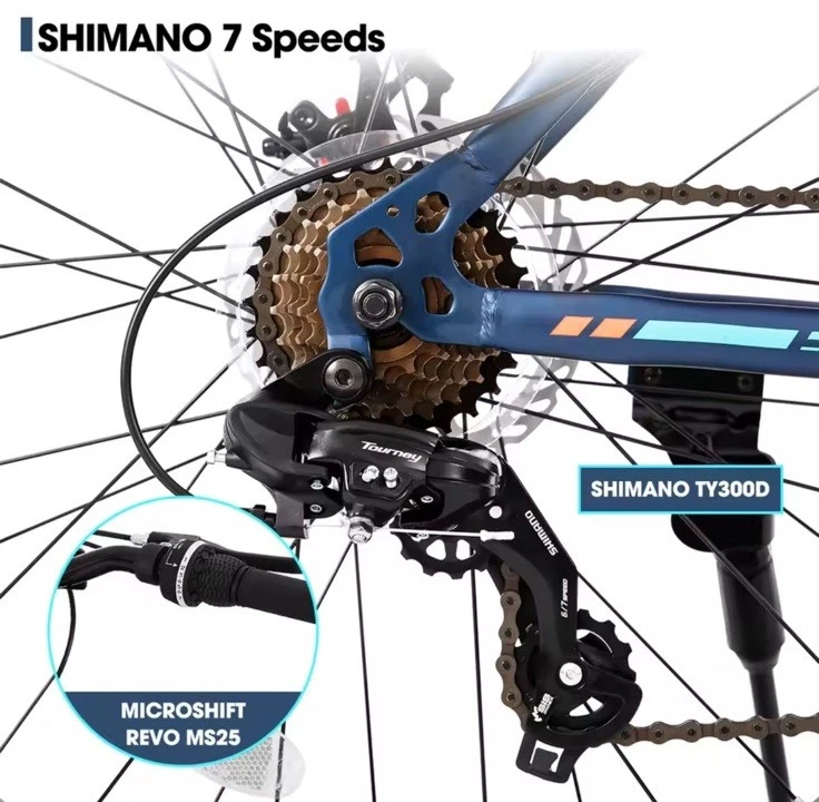 Hiland 20 Inch Bike Fat Tire Mountain, 7-Speed, Dual-Disc Brake,Beach And Snow - Bild 4 von 4