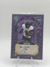 2023 Wild Card 5 Card Draw TIYON EVANS RC Rookie 5CDC-92 Red/Purple Auto 3/4