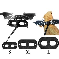 Adjustable Bearded Dragon Leash Harness set Wings Costume C-lothes T8M6