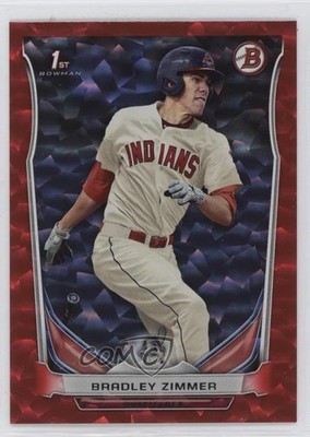 2014 Bowman Draft Red Ice 55/150 Bradley Zimmer #DP17 0wg1