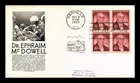 Dr Jim Stamps Ephraim McDowell Block First Day Cover C Stephen Anderson Cachet