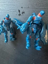 2x 3.5'' Mega Bloks CONSTRUX HALO BLUE HUNTER Bloks figure Warthog Run GFT55