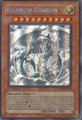 Yugioh! HP Rainbow Dragon - TAEV-EN006 - Ghost Rare - 1st Edition Heavily Played