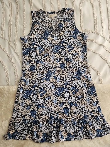 MICHAEL KORS ABITO DONNA ESTIVO FLOREALE COLLO ALTO TAGLIA M