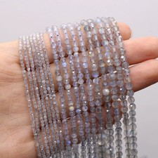 Round Ruby Sapphire Beads Faceted Natural Semi-precious Stone Loose Spacer