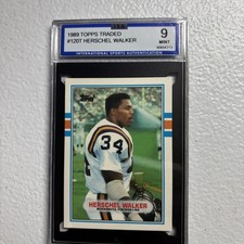 1989 Topps Traded - Herschel Walker #120T. ISA 9