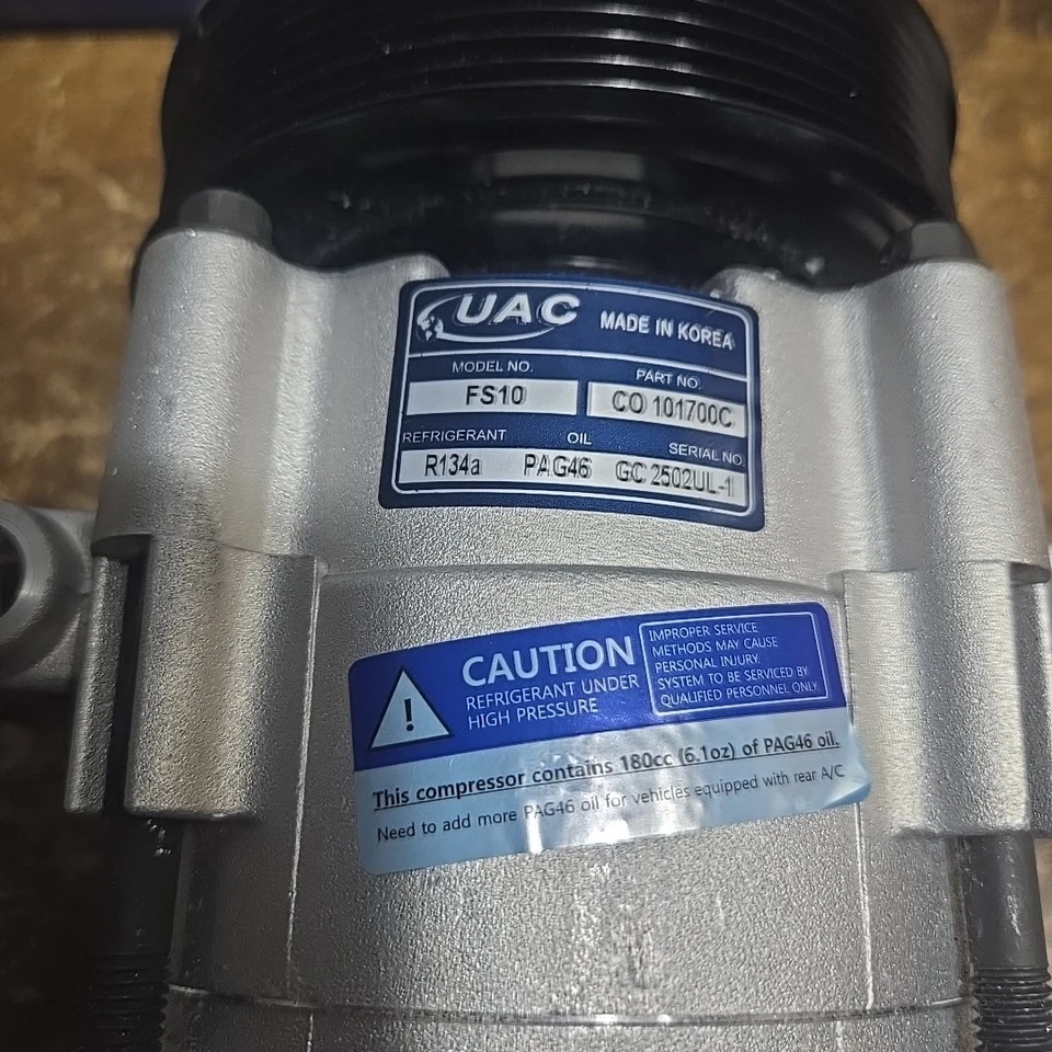 AC Compressor FS10 fits Ford F-250 Super Duty, F-350 Super Duty, F-450 Sup... QR - Image 2 of 4