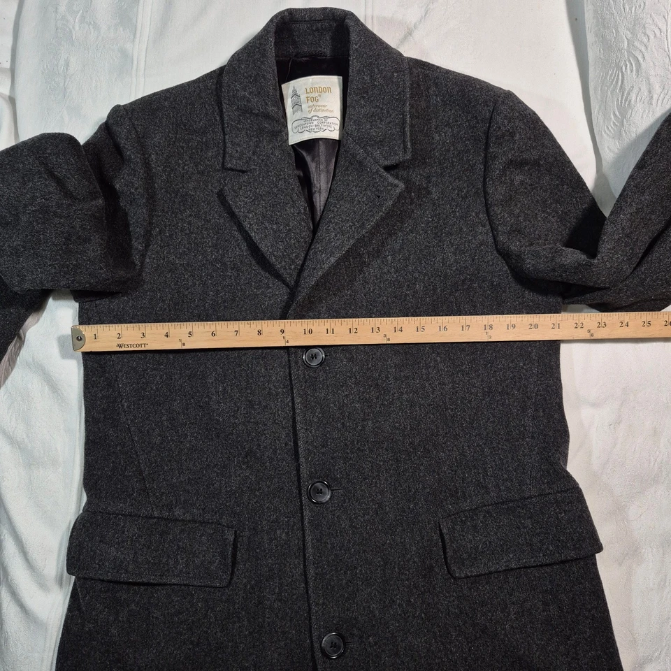 LONDON FOG CLASSIC WOOL TRENCH COAT MENS 38R EXCELLENT CONDITION Peaky Blinders - Image 4 of 4