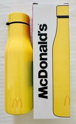 McDonald s Metall Wasserflasche Neu Gelb Selten Rarität