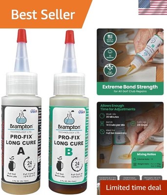Professional Grade PRO-FIX Long Cure Golf Epoxy, 4oz for High-Impact Club Repair