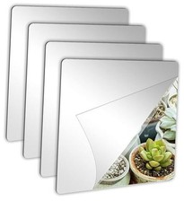 Pack Self Adhesive Acrylic Mirror, 8 x 8 Inch Mirror 8 x 8 Inches 4
