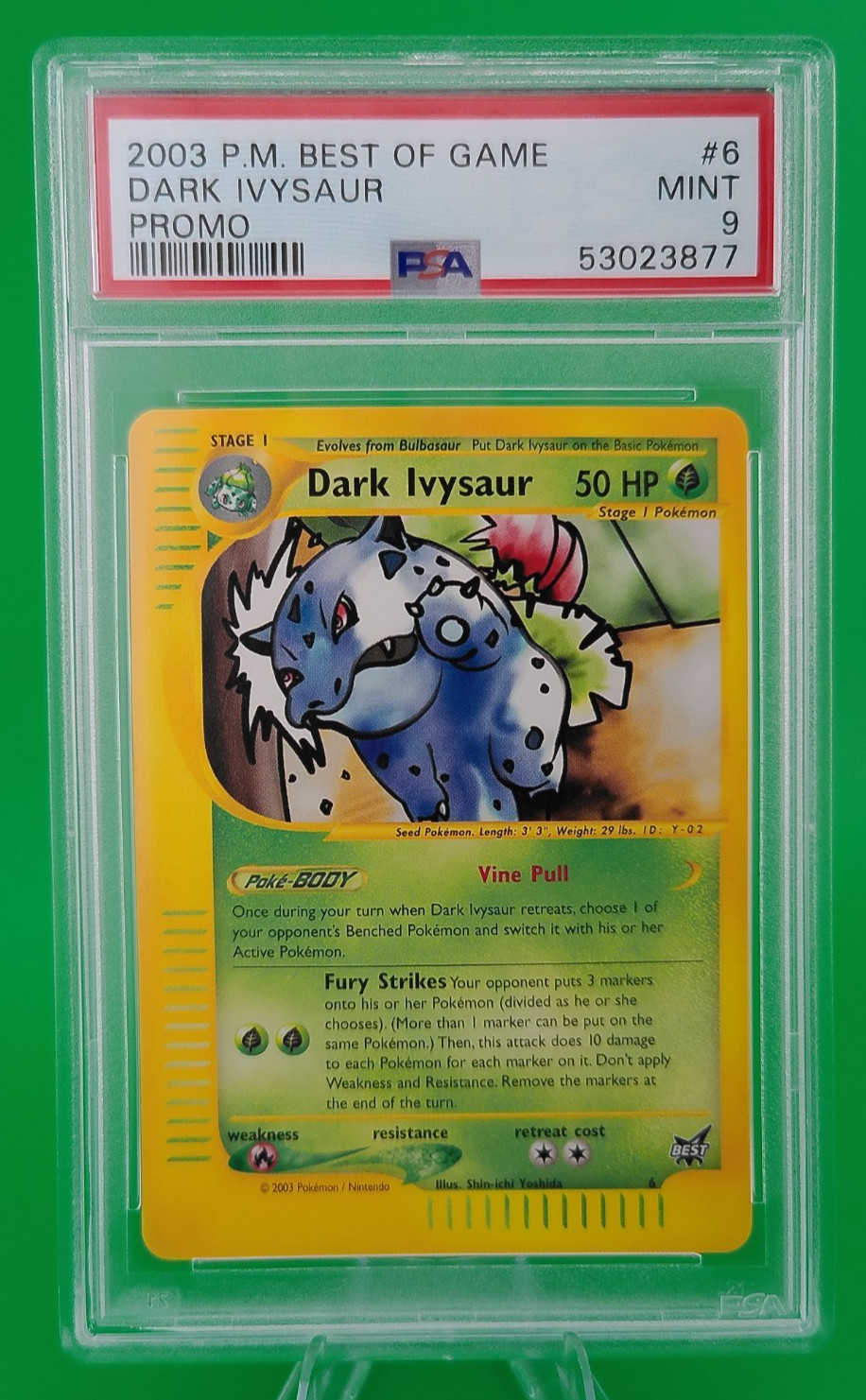 Dark Ivysaur #6 2003 Pokemon Best of Game Promo PSA 9