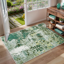 Entrance Rugs Indoor 2x3 Entry Rug - Washable Modern Abstract Small Area Rug Non