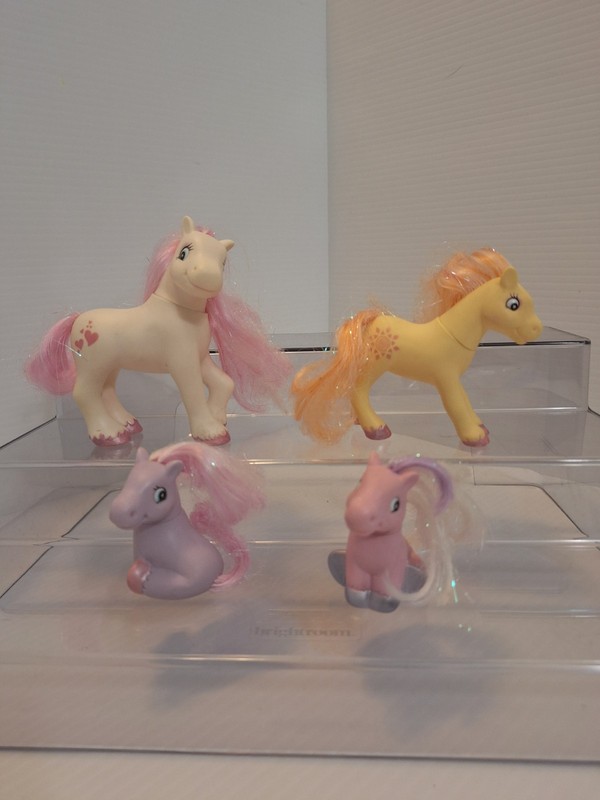 Vintage Lanard My Little Pony Fakie Figures Lot Pink, Yellow, Purple Set of 4