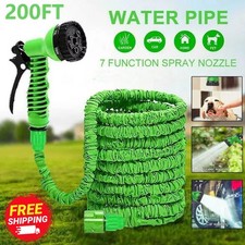 Expandable Garden Hose Pipe Anti Kink With 7 Function Water Spray Gun Magic Hose