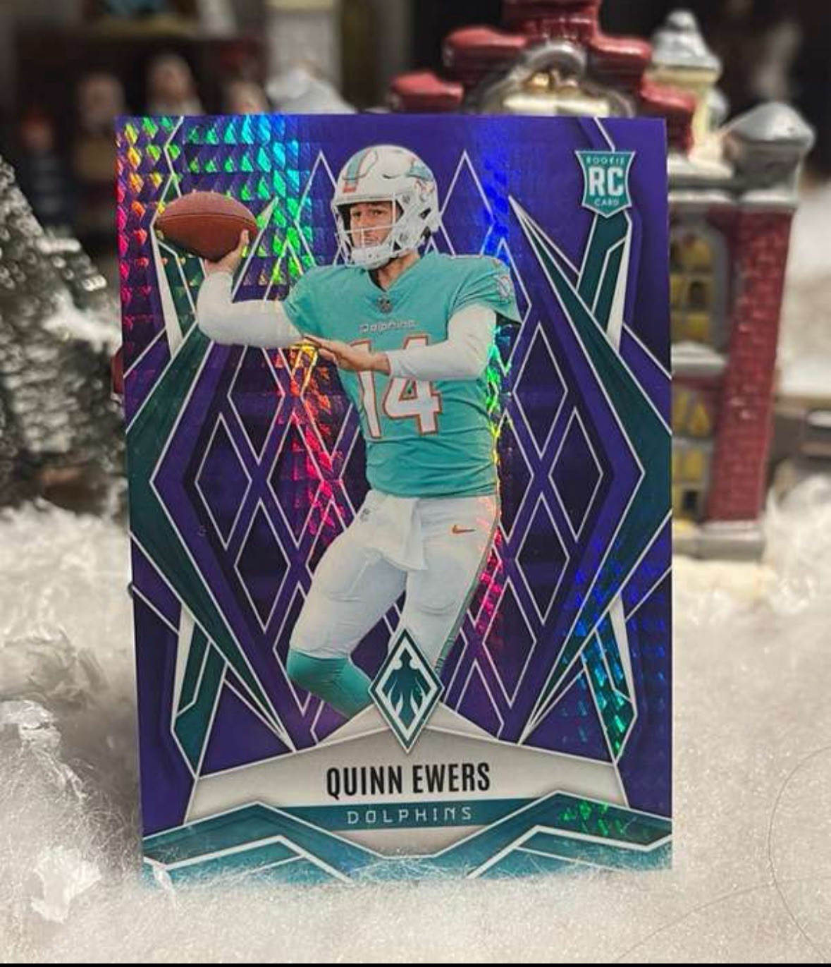 Quinn Ewers - Rookie Card - 2025 Panini Phoenix #159 - Purple Hyper Prizm #/249