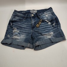Refuge Charlotte Russe Distressed Denim Shorts Juniors Sz 2 Nwt