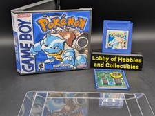Pokemon Blue Version  Game Boy  Good Label - New Battery - Authentic W/ Case