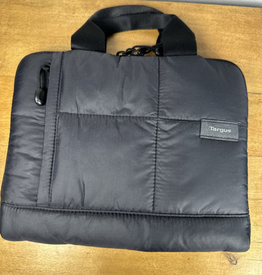 Targus Black Padded Tablet Sleeve Case 8 10  Quilted Zip Soft 8.5x10