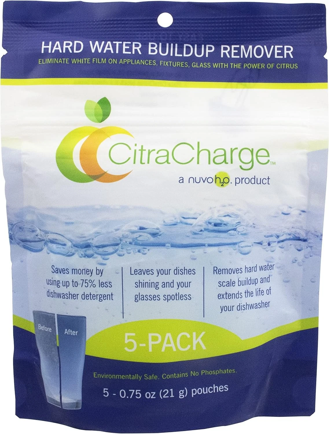 Nuvo H2O CitraCharge Dishwasher Booster