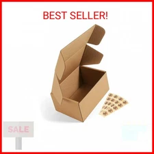 Eupako 6x4x3 Shipping Boxes Small Corrugated Cardboard Box - 25 Pack Brown Maili