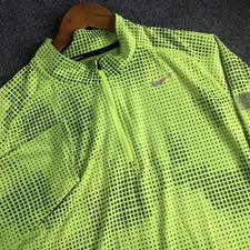 Nike Pullover Mens XL Yellow Neon Hi Vis Reflective Dri-FIT Long Sleeve Running
