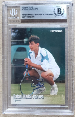 Rafael Nadal BAS Certified Auto 2003 Netpro Signed RC Tennis Autograph
