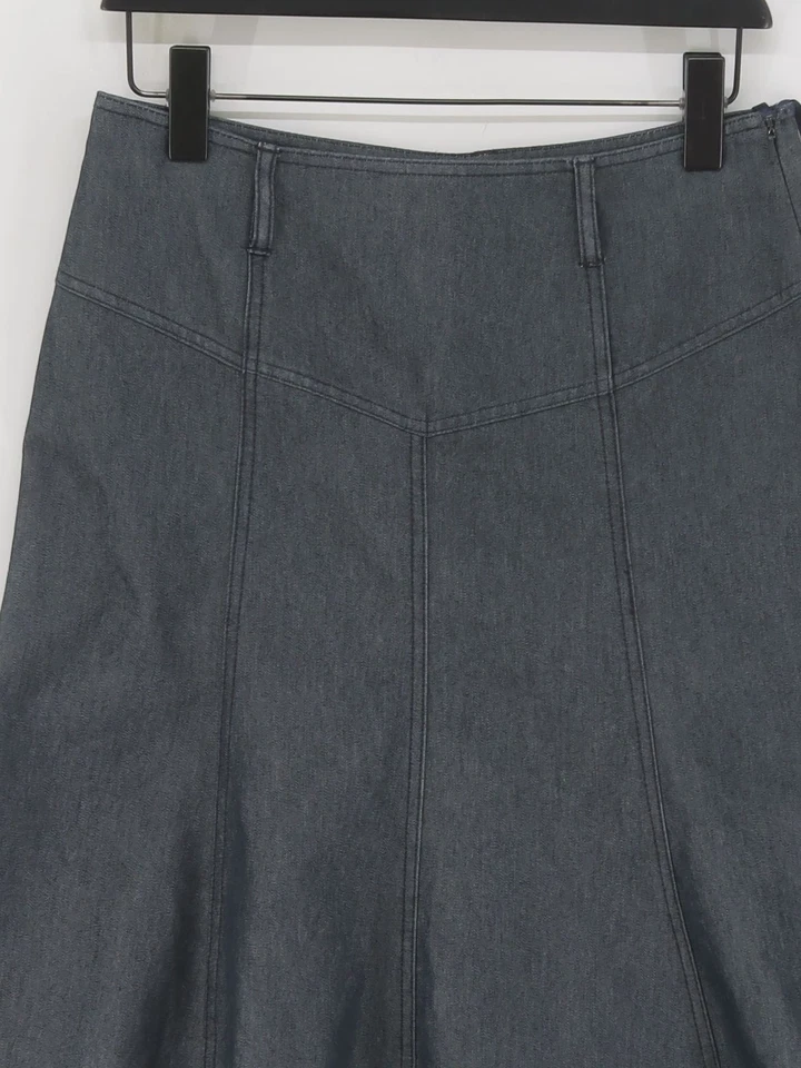 Rocha.John Rocha Women's Midi Skirt UK 10 Blue Cotton - Image 3 of 4