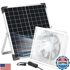 Voltset 8 Inch Solar Powered Fan, 20W Solar Panel IP65 Waterproof with Solar 