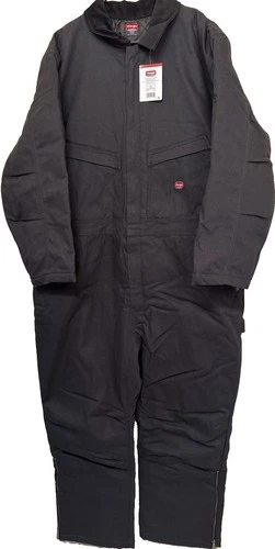 Wrangler Flex Big Ben Quilt-Lined Insulated Duck Work Coveralls Black 2XL NWT! - product listing photo