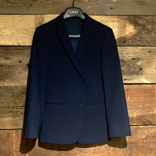 1670 Boys Slim Navy Solid Sport Coat 2-Button Notch Lapel