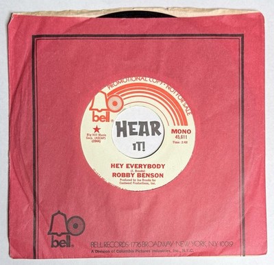 70s Teen Idol Pop Soul 45 ROBBY BENSON Hey Everybody BELL dj promo hear NM