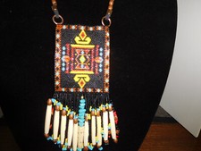 Southwestern beaded amulet medicine bag