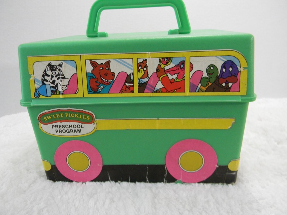 Vintage Sweet Pickles Preschool Program Learning Case Activity Bus With