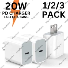 20W Power Adapter USB-C Fast Charger Head US Plug For iPhone iPad Google Android