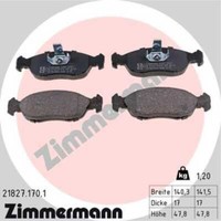 Zimmermann BremsbeläGe Vorne FüR CitroëN Xsara Coupe Peugeot 306 Cabriolet