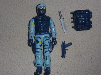 VINTAGE GI JOE SHOCKWAVE FIGURE 1988 HASBRO W HANDGUN BACKPACK KNIFE S.W.A.T.